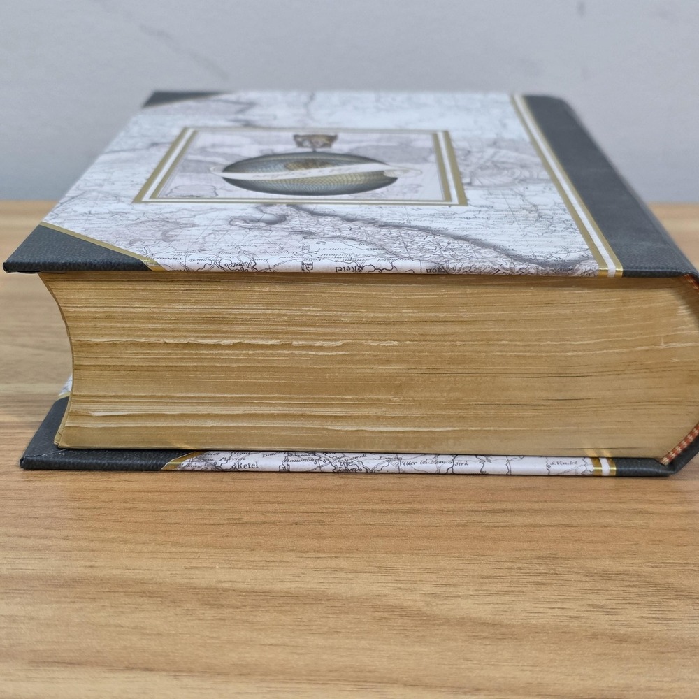 Punch‎ Studio Let's Explore Book Box Hidden Storage Map Steampunk Decorative - Picture 5 of 6